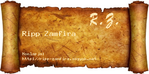 Ripp Zamfira névjegykártya